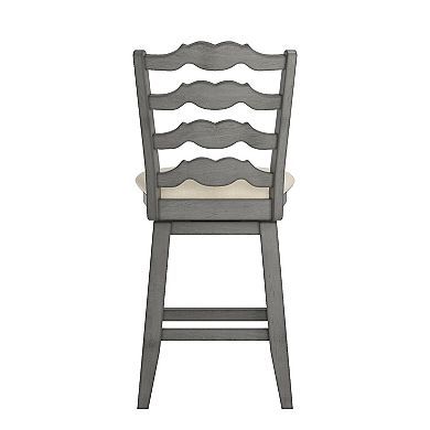 HomeVance Zackery Ladder Back Swivel Dining Chair