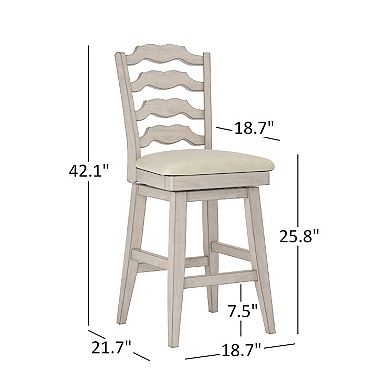 HomeVance Zackery Ladder Back Swivel Dining Chair