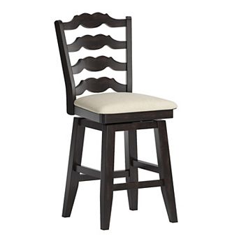 HomeVance Zackery Ladder Back Swivel Dining Chair