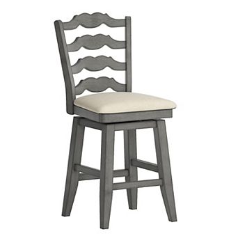 HomeVance Zackery Ladder Back Swivel Dining Chair