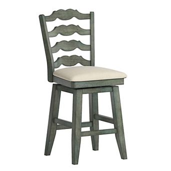 HomeVance Zackery Ladder Back Swivel Dining Chair