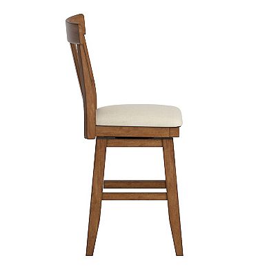 HomeVance Zackery Panel Back Swivel Dining Chair