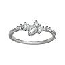 PRIMROSE Sterling Silver Cubic Zirconia Cluster Ring