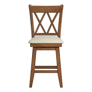 HomeVance Zackery Cross Back Swivel Dining Chair