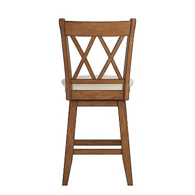 HomeVance Zackery Cross Back Swivel Dining Chair