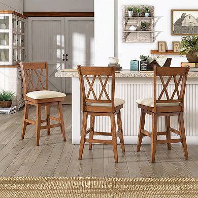 HomeVance Zackery Cross Back Swivel Dining Chair