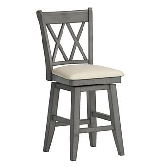 HomeVance Zackery Cross Back Swivel Dining Chair