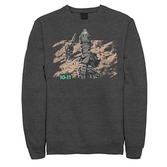 Men's Star Wars The Mandalorian IG-11 Dusty Droid Graphic Fleece Pullover