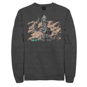 Men's Star Wars The Mandalorian IG-11 Dusty Droid Graphic Fleece Pullover