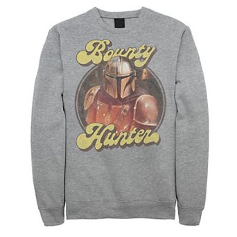 Men's Star Wars The Mandalorian Retro Bounty Hunter Graphic Fleece Pullover