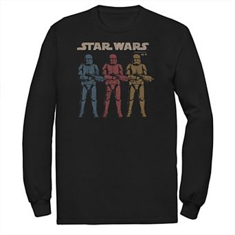 Men's Star Wars The Rise of Skywalker Stormtrooper Trio Long Sleeve Graphic Tee