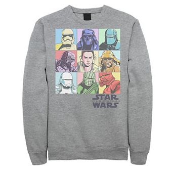 Men's Star Wars The Rise of Skywalker Pastel Character Bingo Graphic Fleece Pullover