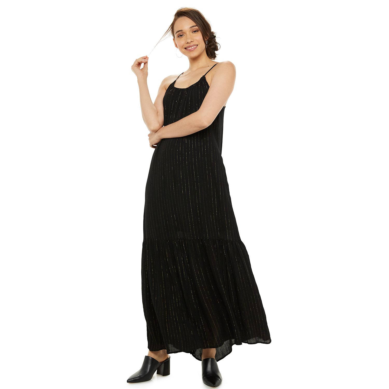 kohls black maxi dress