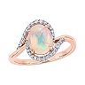 Stella Grace 10K Rose Gold 1/7 Carrot TW Diamond & Opal Fashion Ring