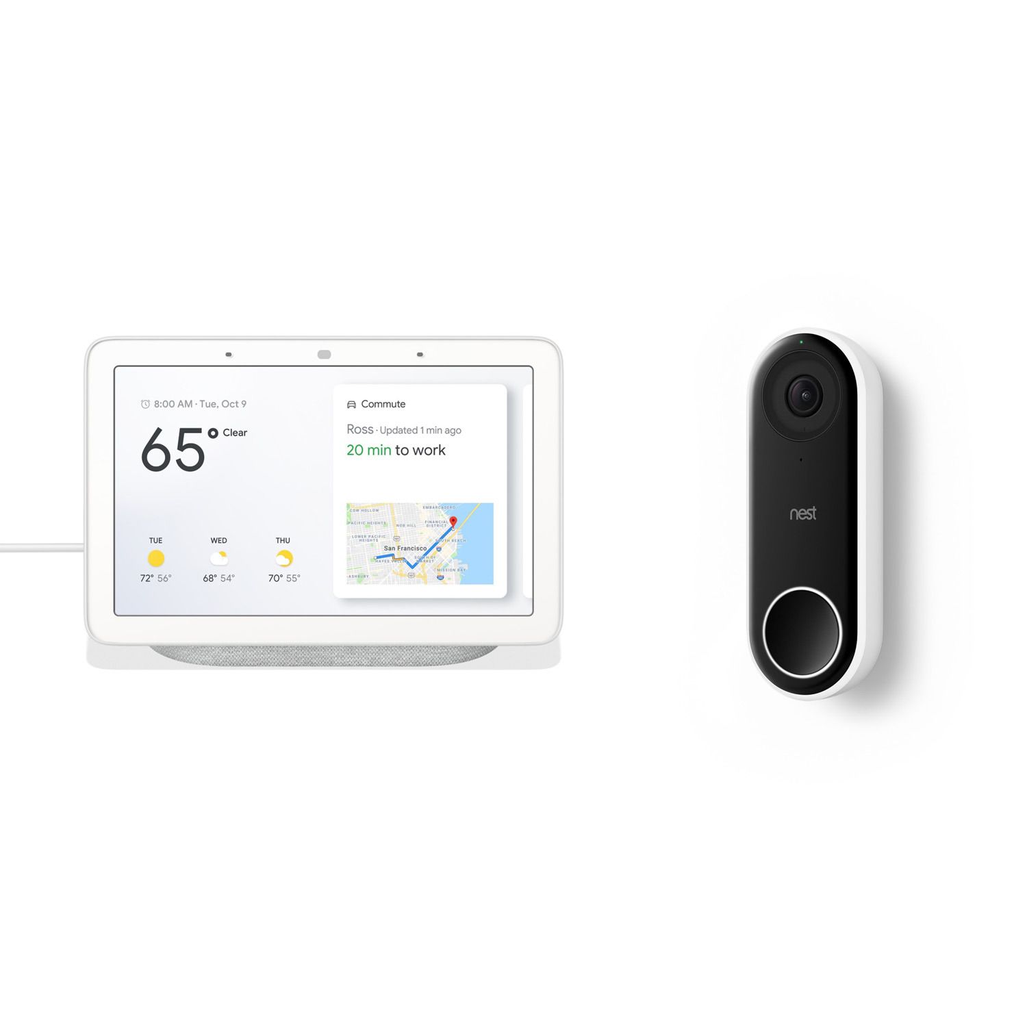 nest hello and google hub