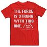 Men's Star Wars Darth Vader Force Is Strong Quote Tee