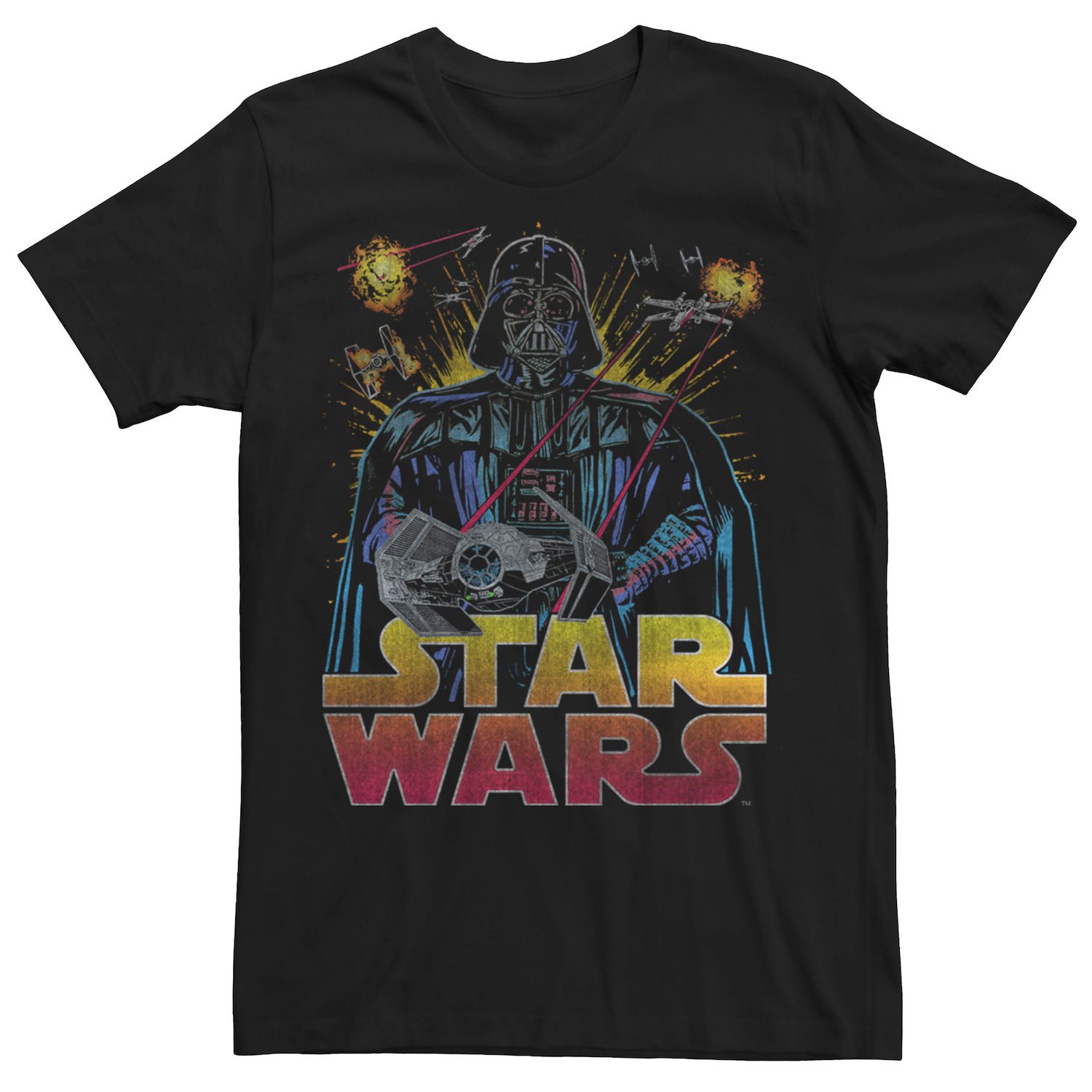 Image for Licensed Character Men's Star Wars Darth Vader Retro Sith Lord Tee at Kohl's.