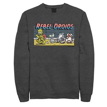 Men's Star Wars The Rise of Skywalker Droids Cartoon Sweatshirt