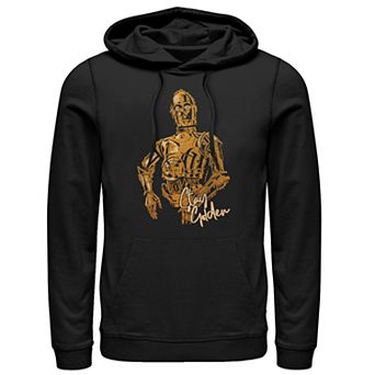 Men's Star Wars The Rise of Skywalker C-3PO Stay Golden Graphic Hoodie