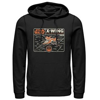 Men's Star Wars The Rise of Skywalker X-Wing Schematic Frame Graphic Hoodie