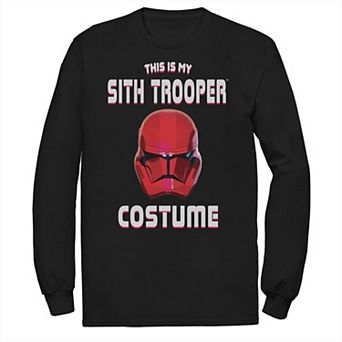Men's Star Wars The Rise of Skywalker Halloween Sith Trooper Costume Long Sleeve Graphic Tee