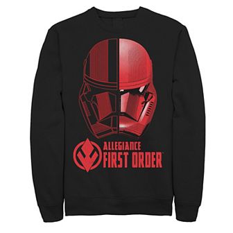Men's Star Wars The Rise of Skywalker Sith Trooper Dual Helmet Fleece Graphic Top