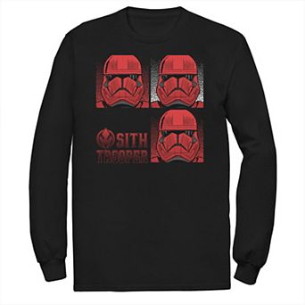Men's Star Wars The Rise of Skywalker Sith Trooper Panels Long Sleeve Graphic Tee