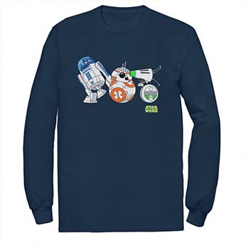 Men's Star Wars The Rise of Skywalker Droid Party Long Sleeve Graphic Tee