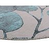 RugSmith Turquoise Ficus Modern Floral Round Area Rug