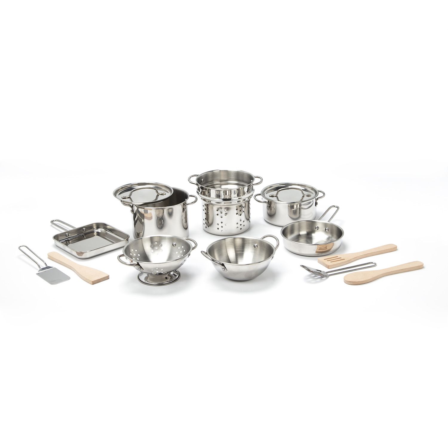 melissa and doug stainless steel tea set