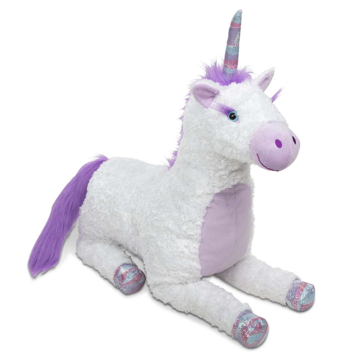 oversized plush unicorn