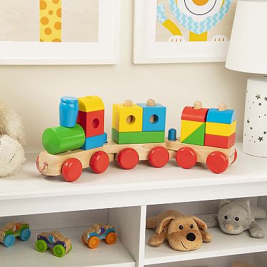 Melissa & Doug Wooden Jumbo Stacking Train