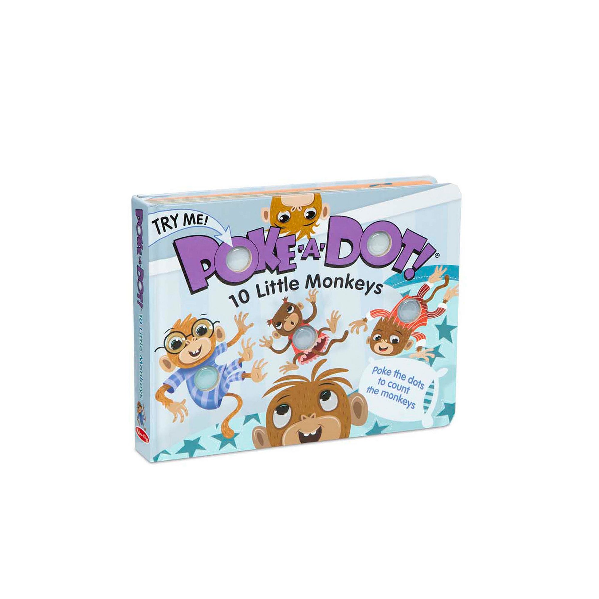 Melissa & Doug Childrens Book - Poke-a-Dot: 10 Little Monkeys, Multi