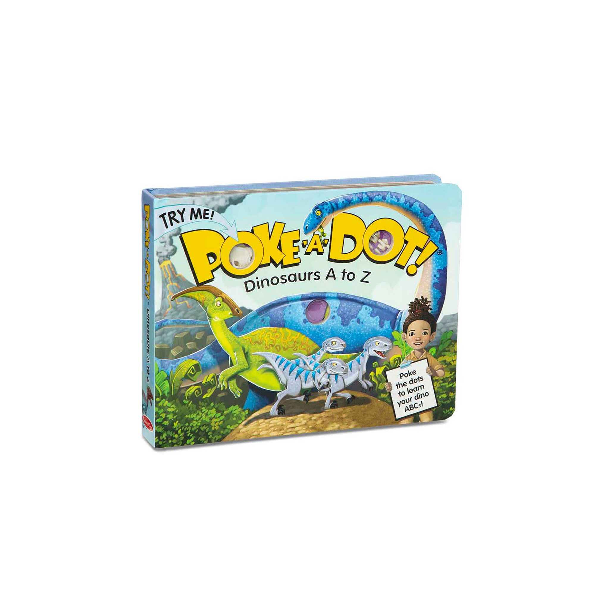 Melissa & Doug Childrens Book - Poke-A-Dot: Dinosaurs A to Z, Multi