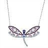 Sterling 'N' Ice Sterling Silver Crystal Dragonfly Necklace