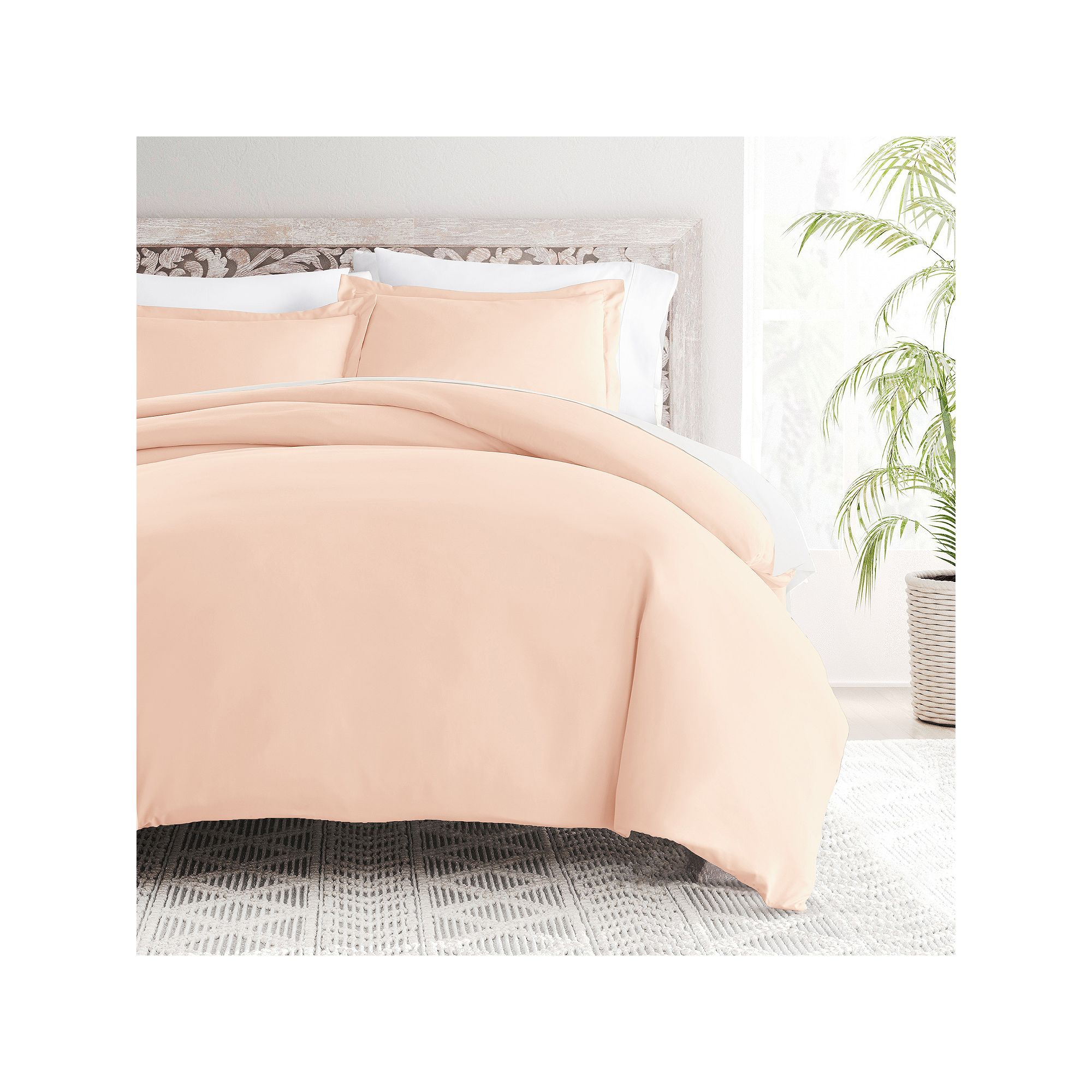 Home Collection Premium Ultra Soft Duvet Cover Set, Blush