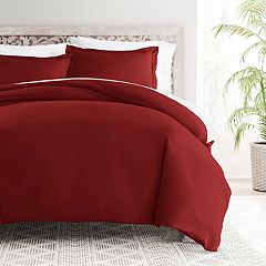 Stylish Red/Beige King Duvet Cover Set 3pcs - Bed & Trend