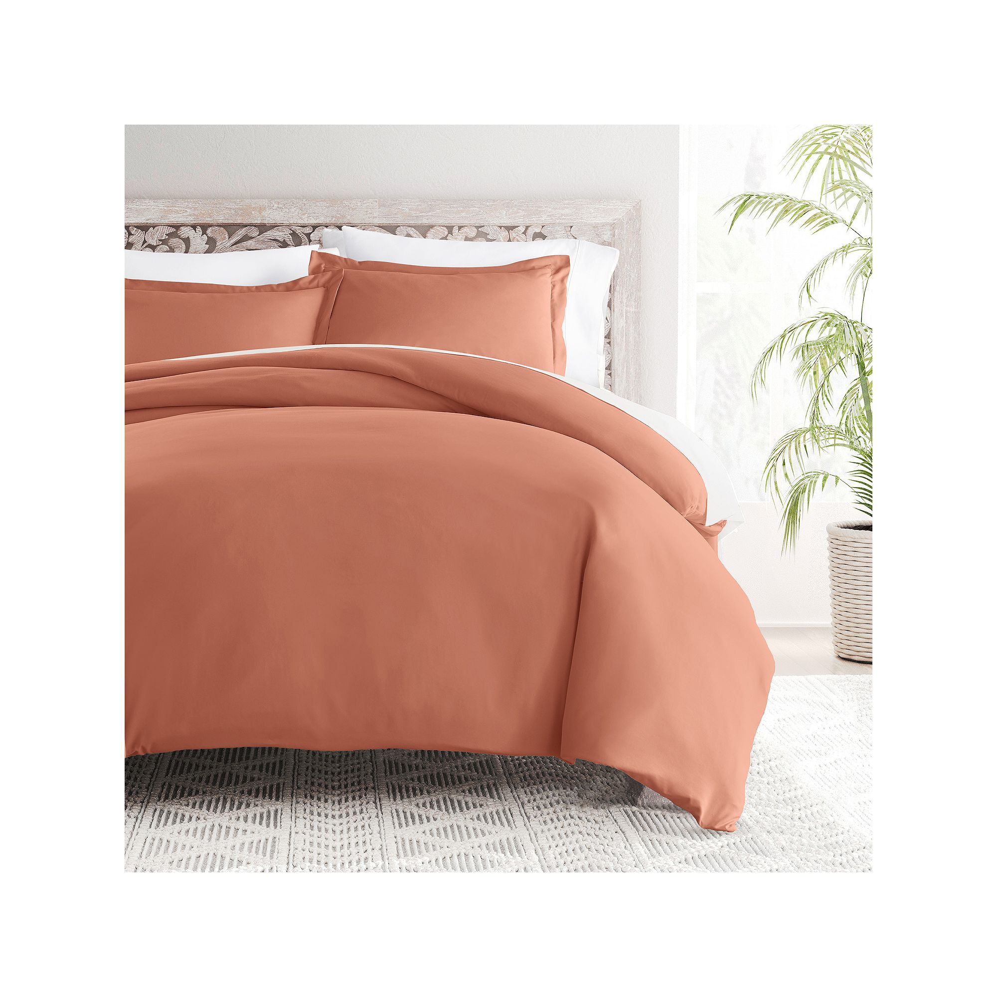 Home Collection Premium Ultra Soft Duvet Cover Set, Clay