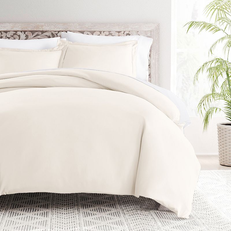 Home Collection Premium Ultra Soft Duvet Cover Set, White, Full/Queen