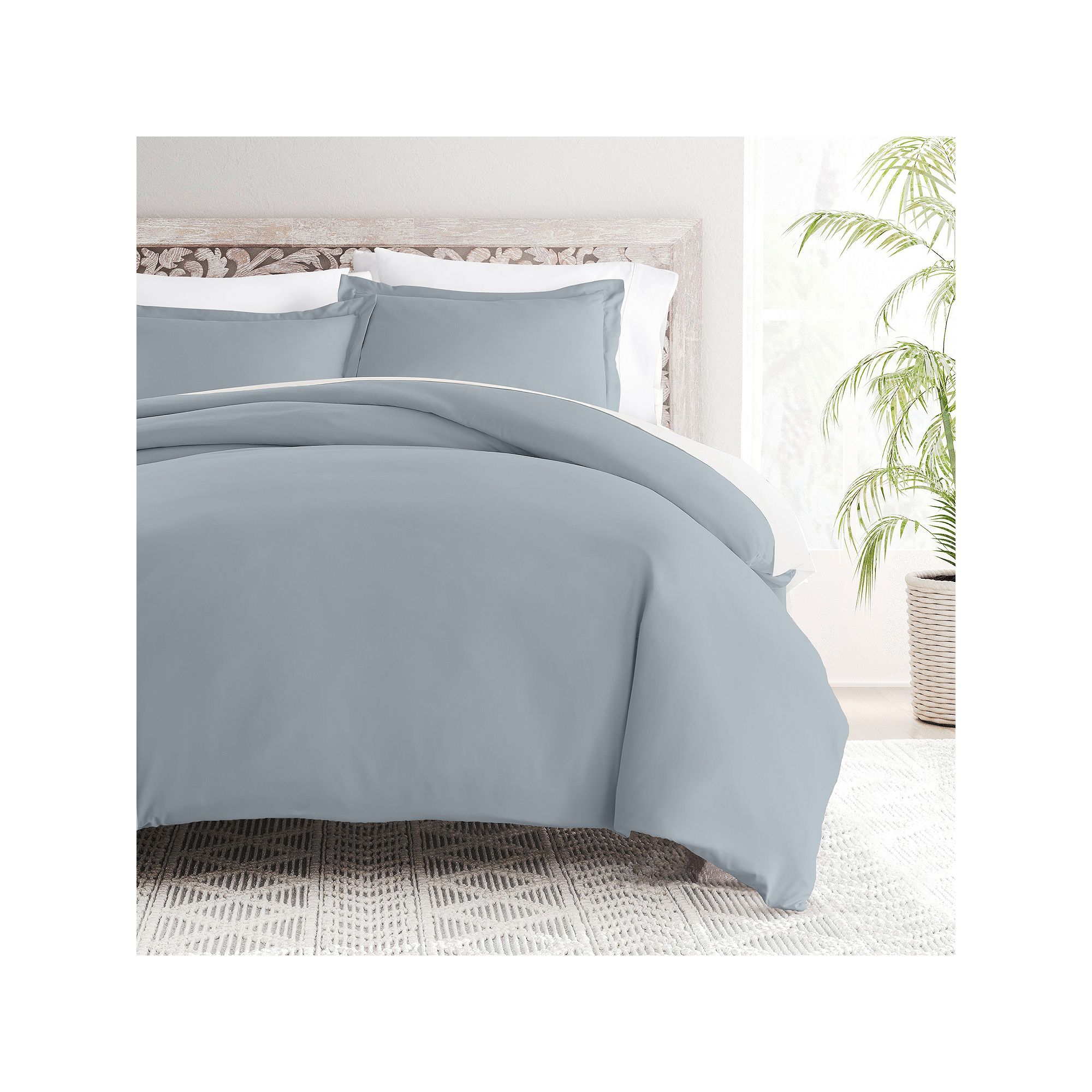 Home Collection Premium Ultra Soft Duvet Cover Set, Light Blue
