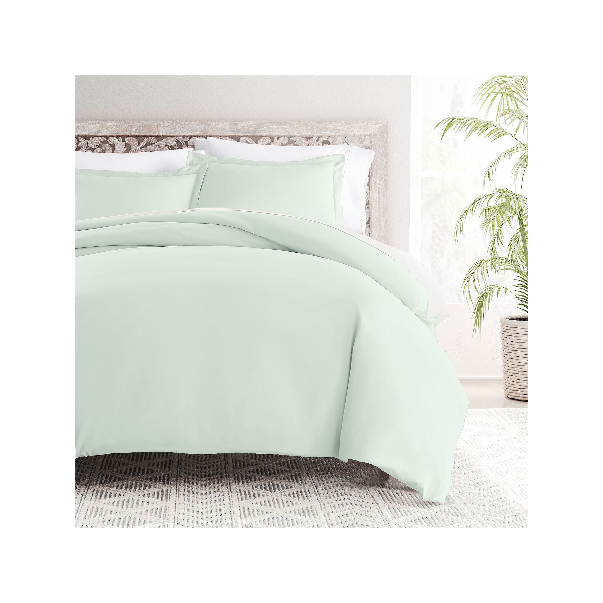 Home Collection Premium Ultra Soft Duvet Cover Set, Green
