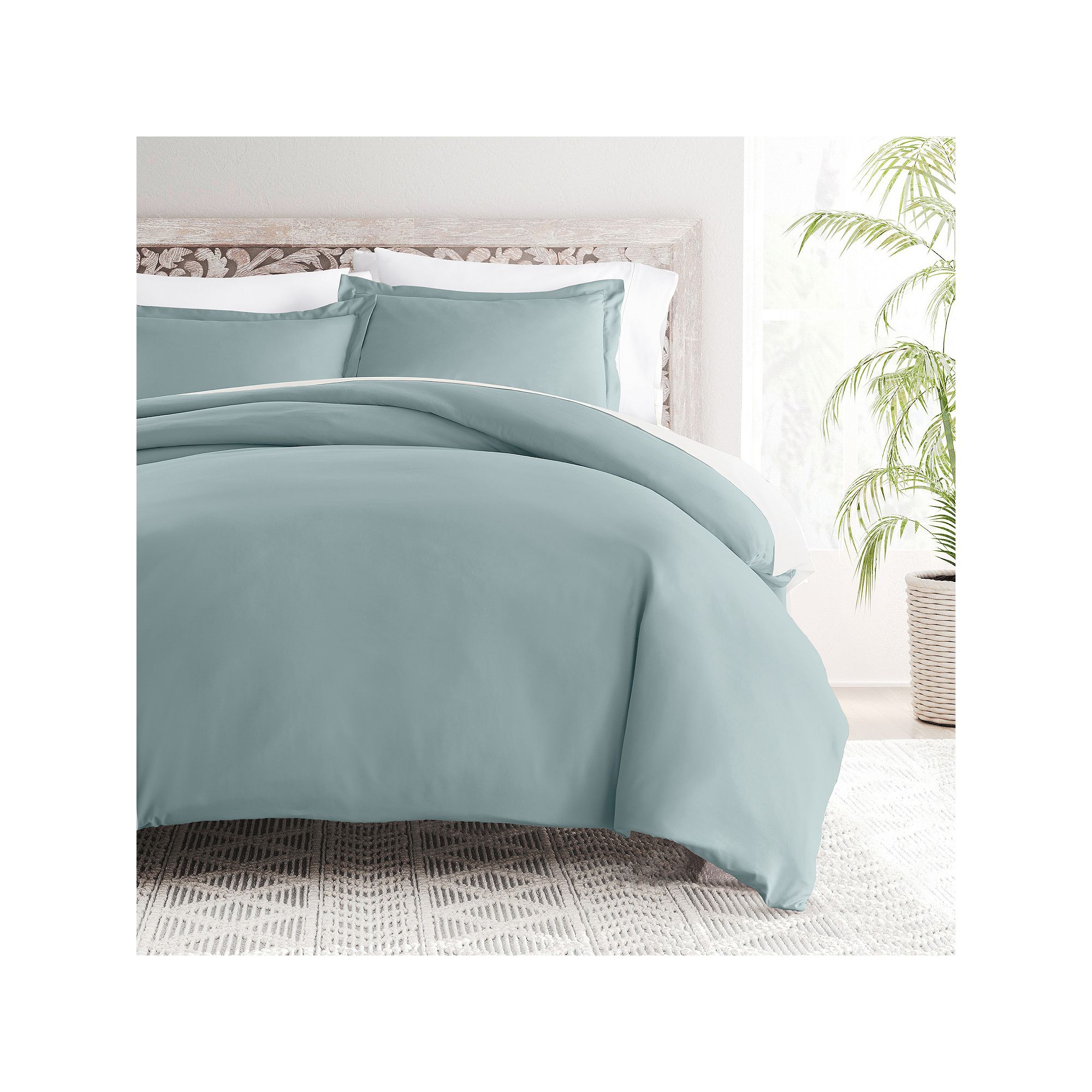 Home Collection Premium Ultra Soft Duvet Cover Set, Blue