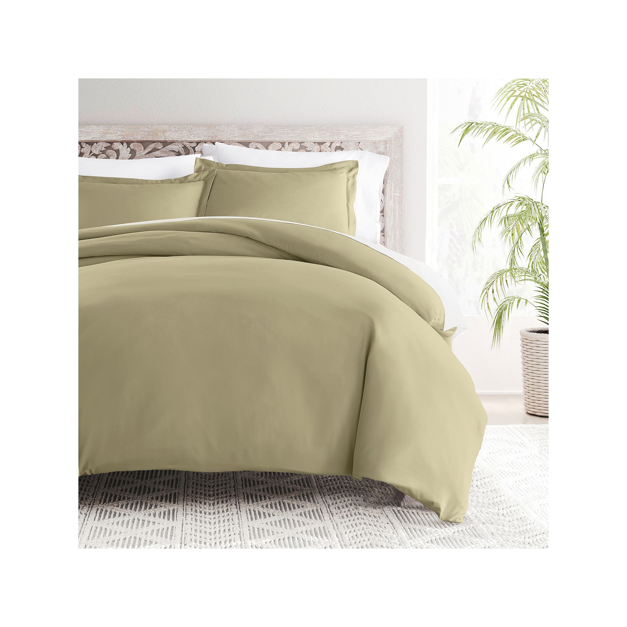 Home Collection Premium Ultra Soft Duvet Cover Set, Green