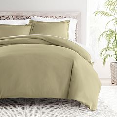 Kaleidoscope Green Scalloped 100% Cotton 200 Thread Count Duvet Cover Set