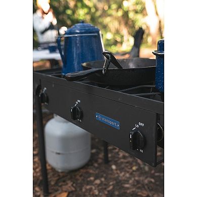  Stansport Outdoor 3-Burner Stove With Stand 