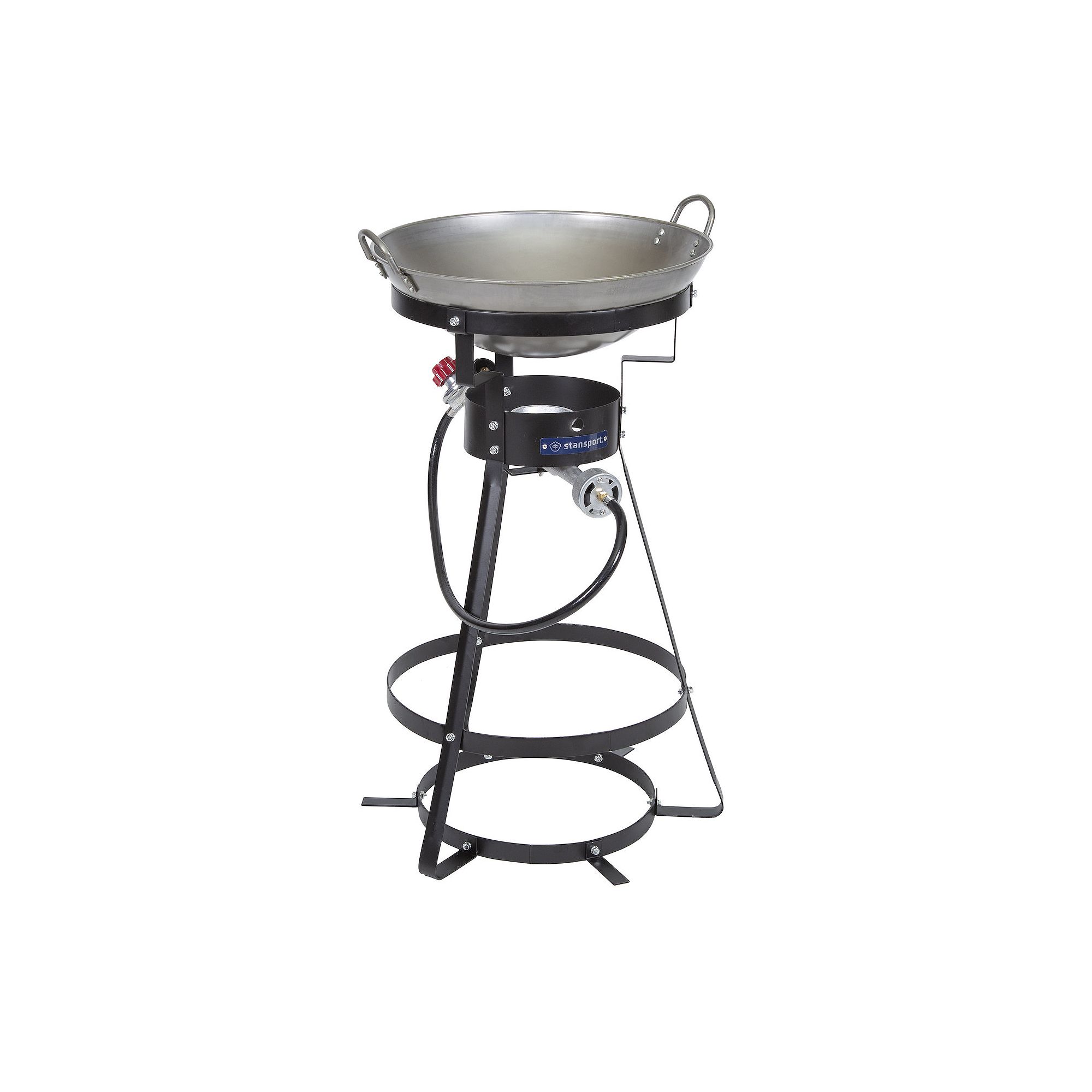 Stansport 1-Burner Outdoor Stove With Wok, Black