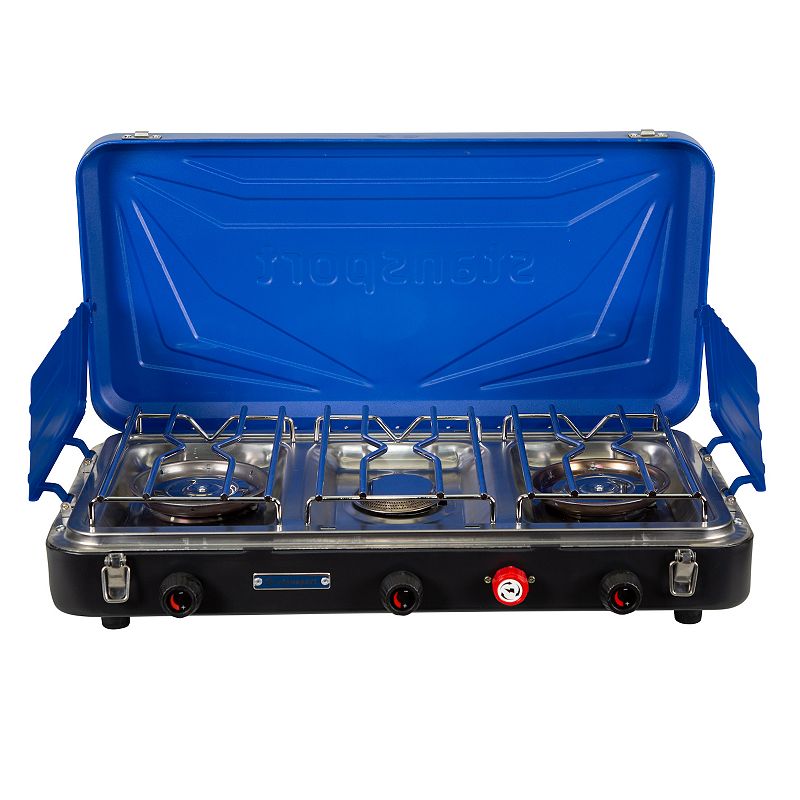Stansport Outfitter Series 3-Burner Propane Stove, Blue