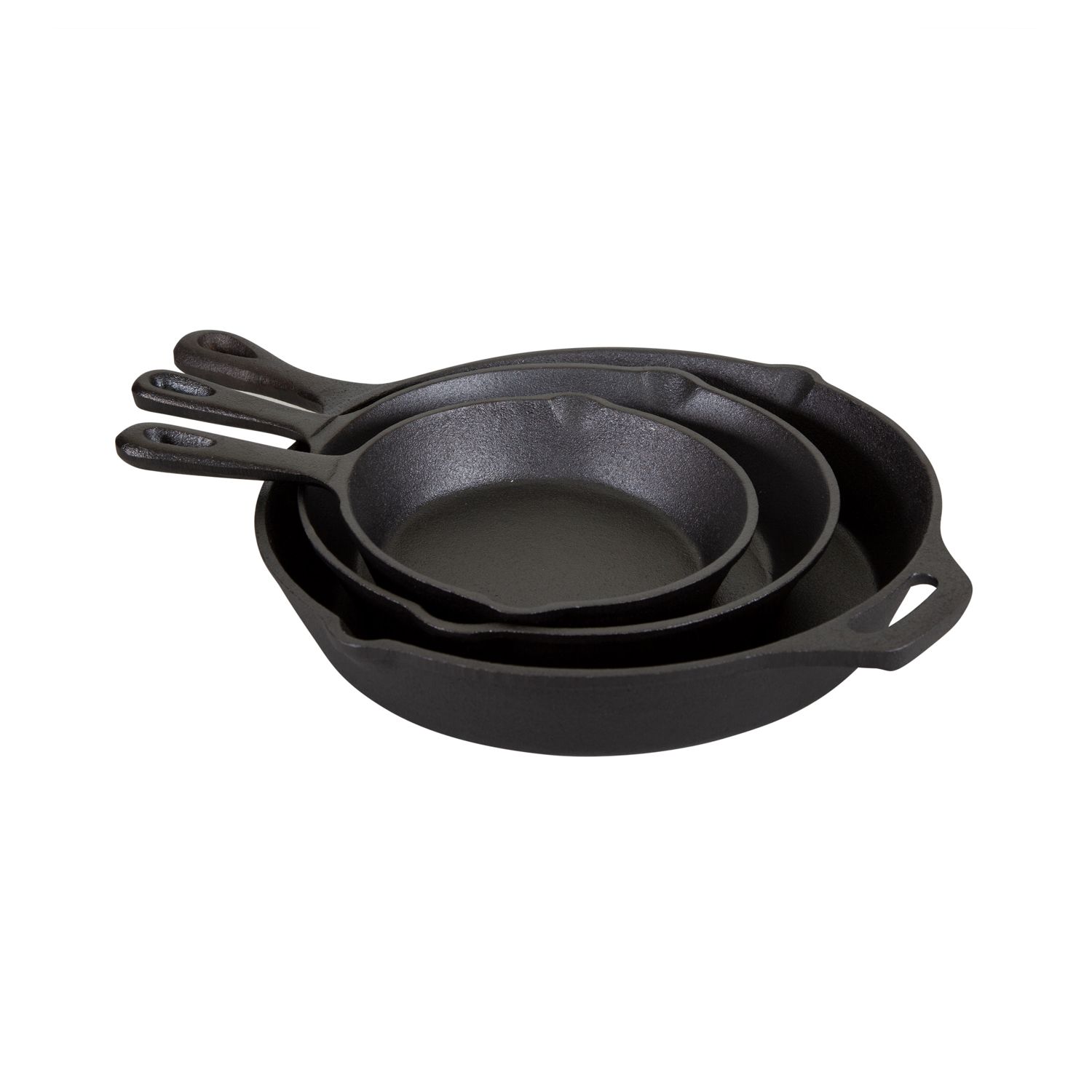 Cuisinel Pre-Seasoned Cast Iron Skillet 3-Piece Chef Set $39.99