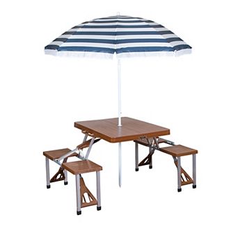 Stansport Picnic Table & Umbrella Combo