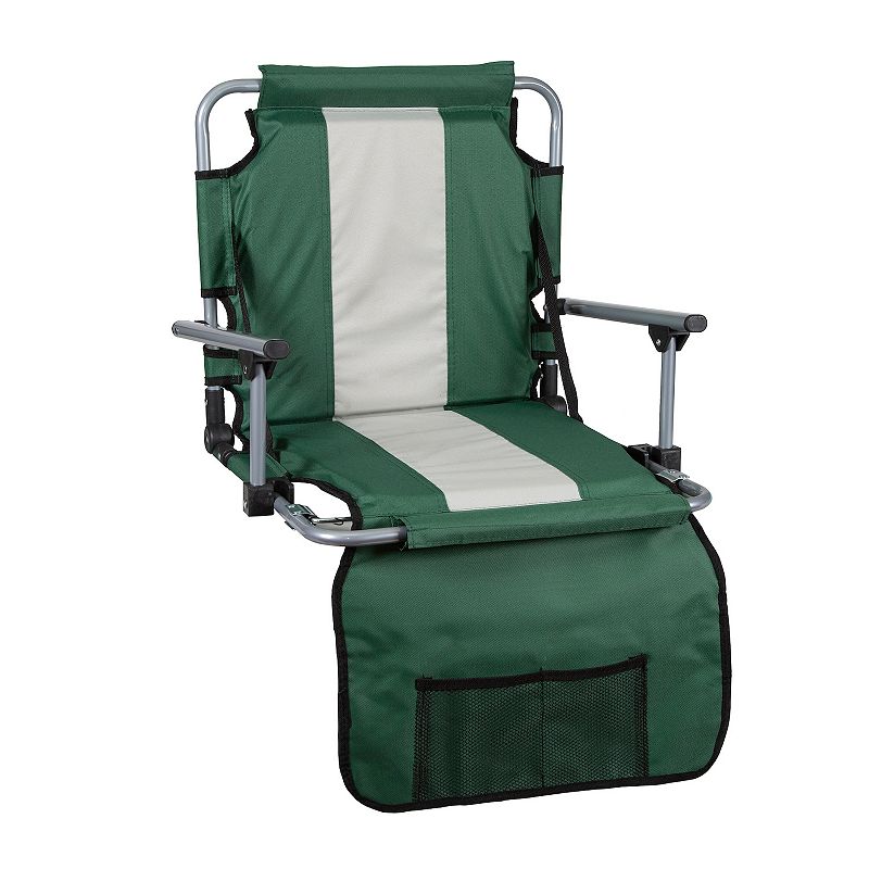 Stansport Foldable Stadium Seat with Arms, Green